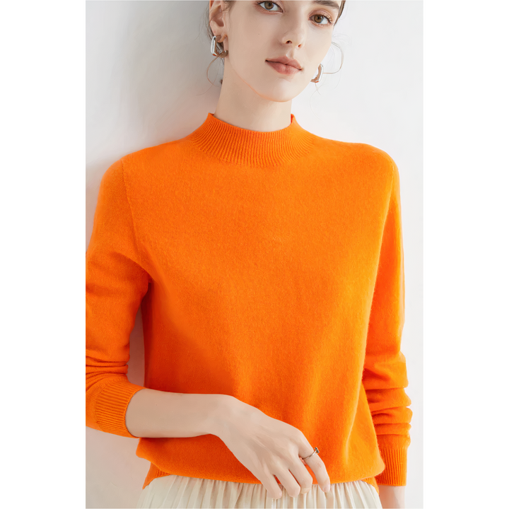 Mode femme: pull doux à col rond, style intemporel. Idéal pour l'hiver, confort et élégance assurés.