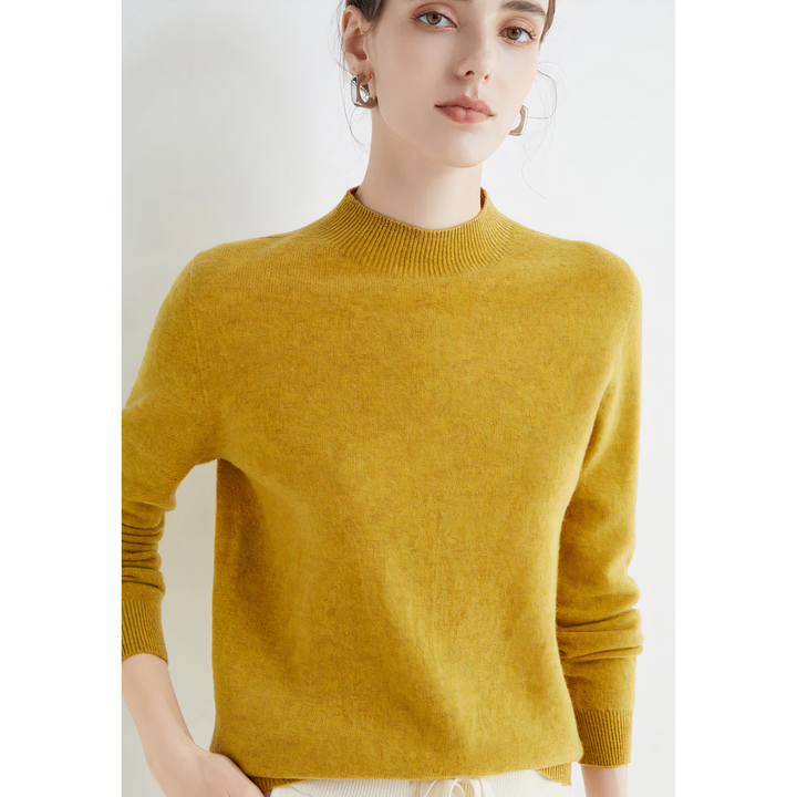 Élégant pull femme, basique chic, parfait pour un confort quotidien. Style intemporel et doux.