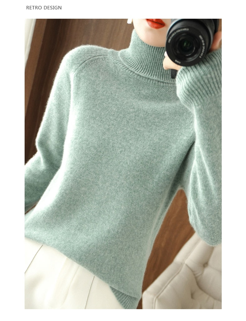 Ce pull femme confortable et chic est un top essentiel pour l'hiver et l'automne, style intemporel et basique.
