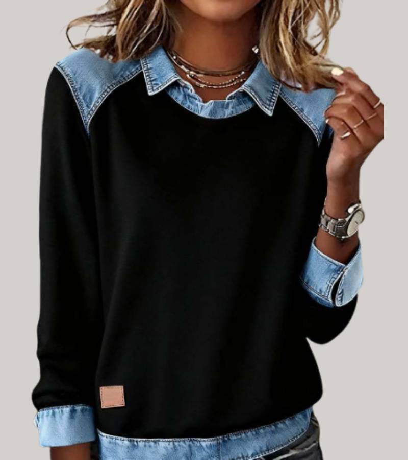 Vêtements femme: pull chic à manches longues, parfait pour la mode décontractée.