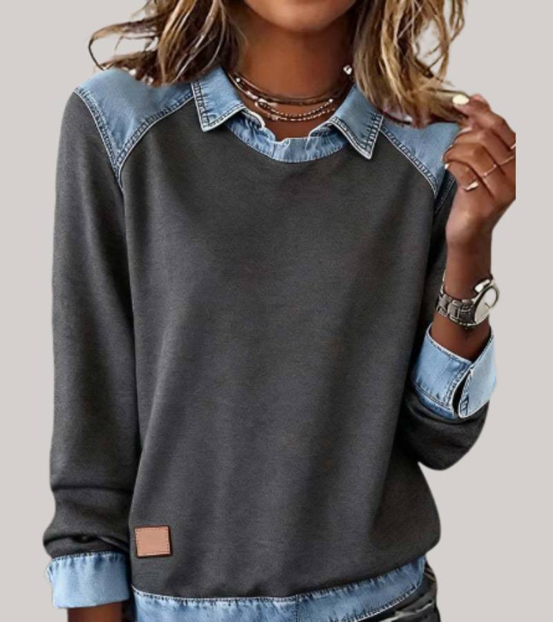 Pull élégant femme, confort au quotidien, parfait pour un look casual chic.