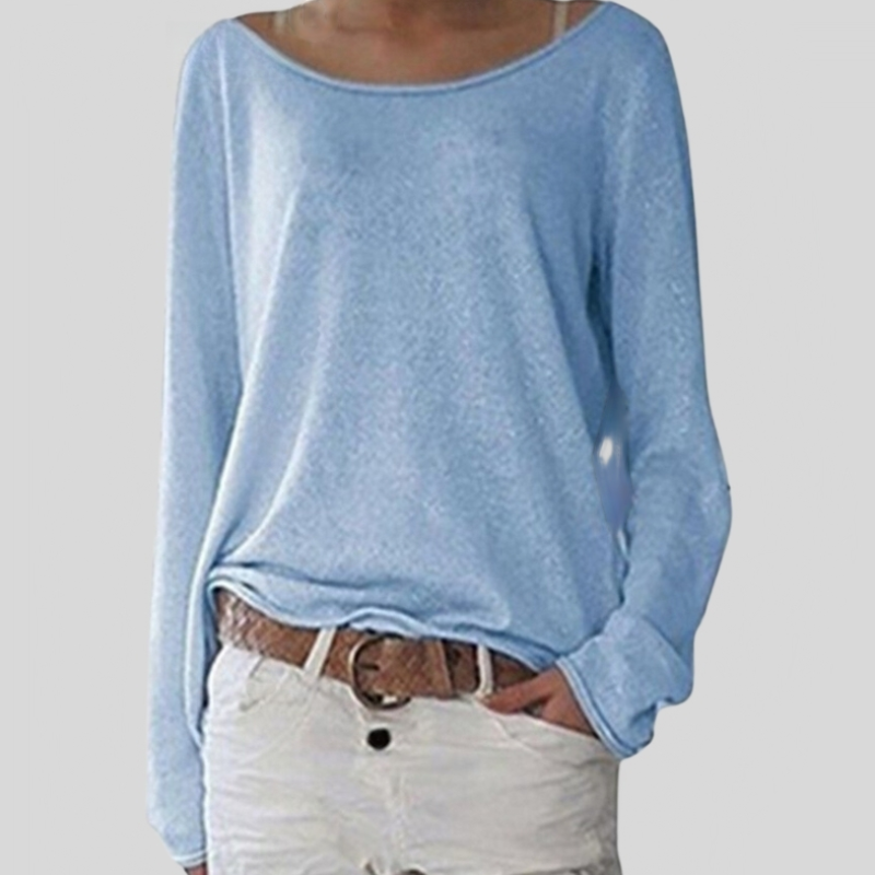 Pull femme léger et polyvalent, épaules dénudées. Idéal pour un look décontracté chic et confortable. Tendance.