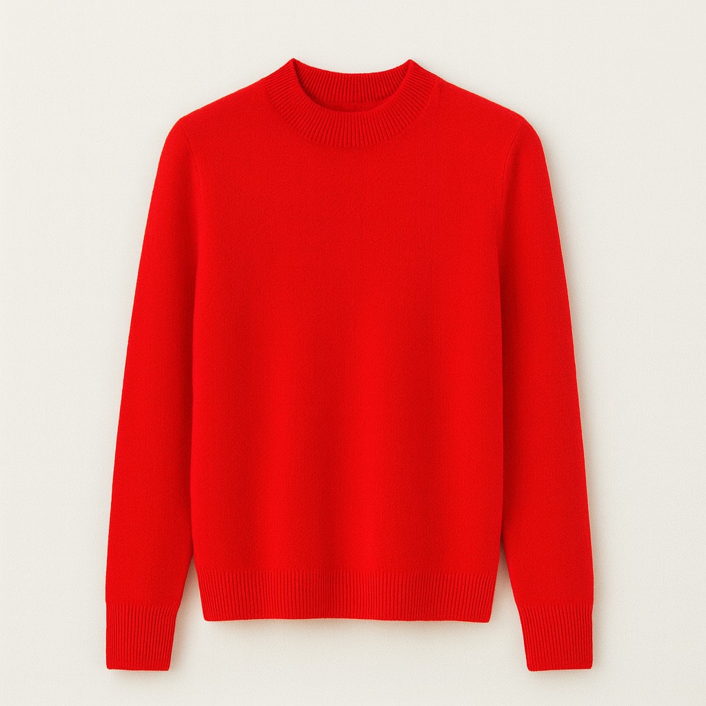 Élégant pull uni femme, tricot à manches longues, confort saisonnier assuré.