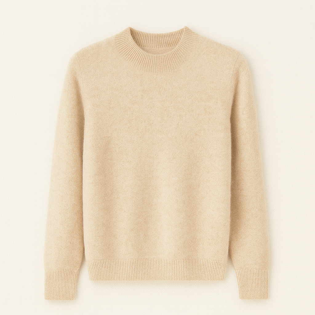 Pull tricoté uni pour femme, offrant un style versatile et décontracté.
