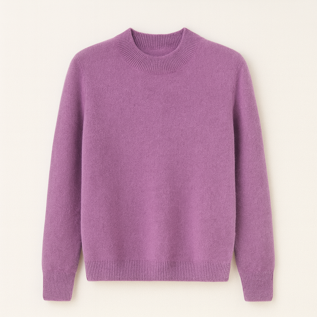 Pull élégant à manches longues femme, vêtement mode essentiel et durable.