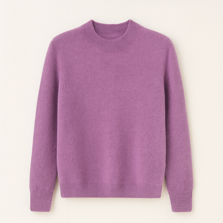Pull élégant à manches longues femme, vêtement mode essentiel et durable.