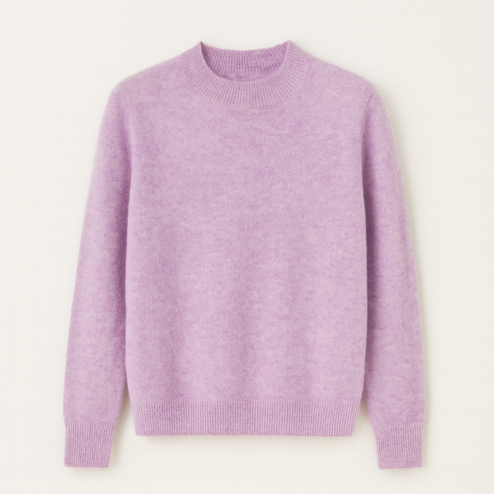 Pull femme mode, tricot uni et doux, pour un look élégant et décontracté.