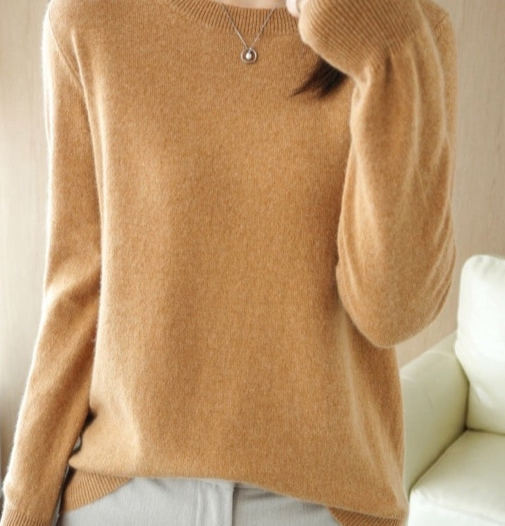Pull femme Litzy, tricot gris, décontracté chic. Confortable et élégant pour l'hiver.
