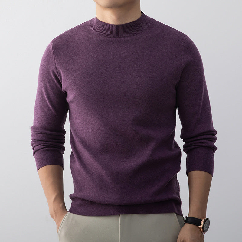 Col rond du pull homme, finition soignée, confort et style pour toute occasion.
