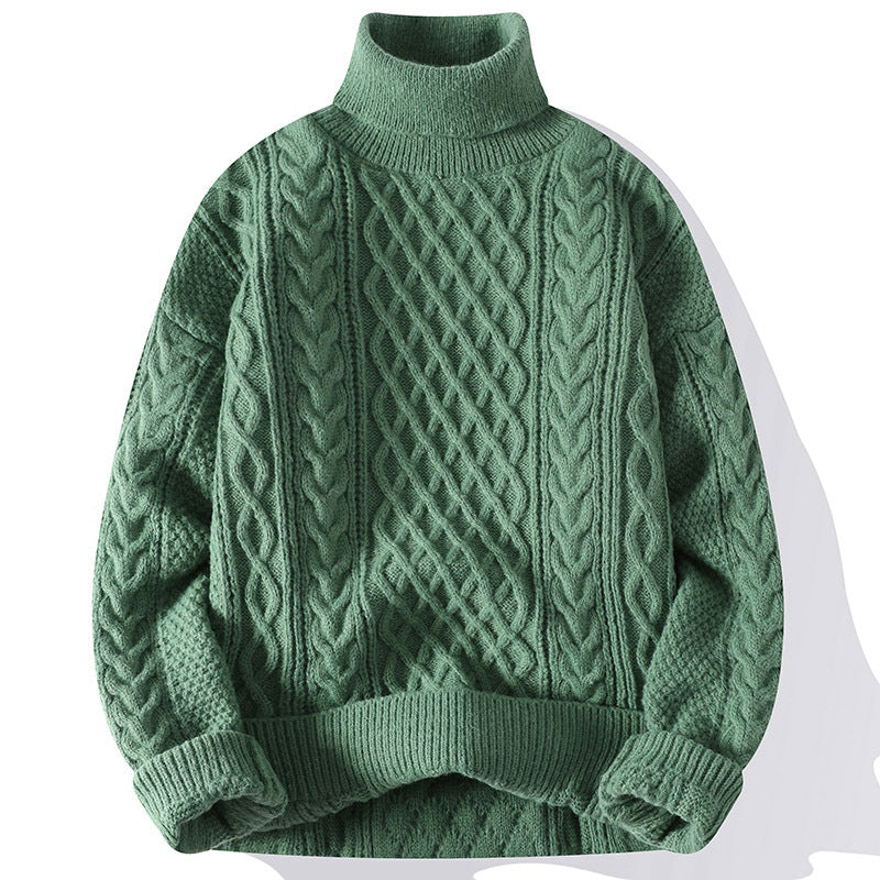 Pull homme col roulé confortable, idéal pour un style décontracté chic en hiver. Chaleur assurée.