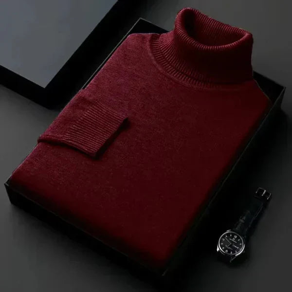 Pull homme col roulé polyvalent, parfait pour le bureau ou une sortie décontractée.