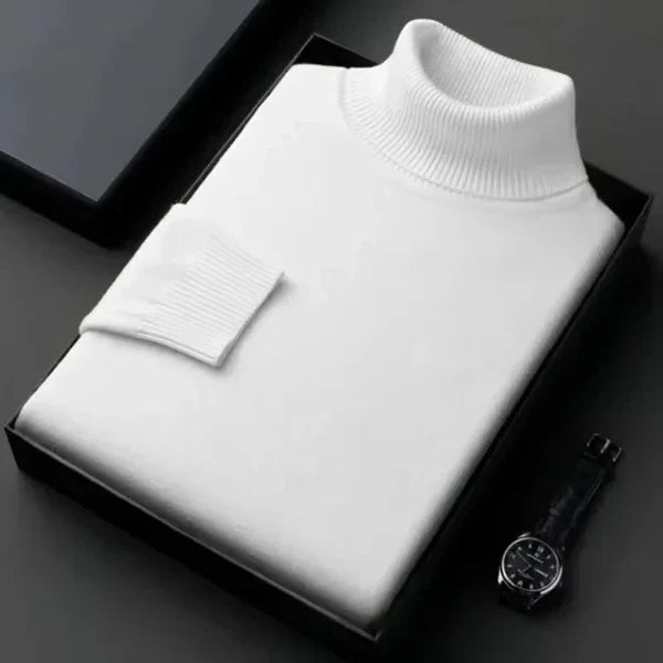 Pull col roulé homme élégant, le choix parfait pour rester chaud avec style.