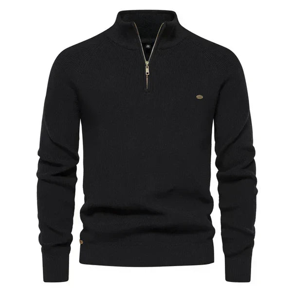 Pull homme élégant, motif unique, coupe ajustée. Confort et style assurés.