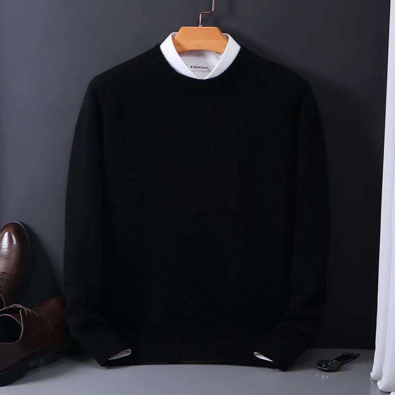 Pull homme en cachemire doux et chaud. Style classique et élégant.  Parfait pour l'hiver.