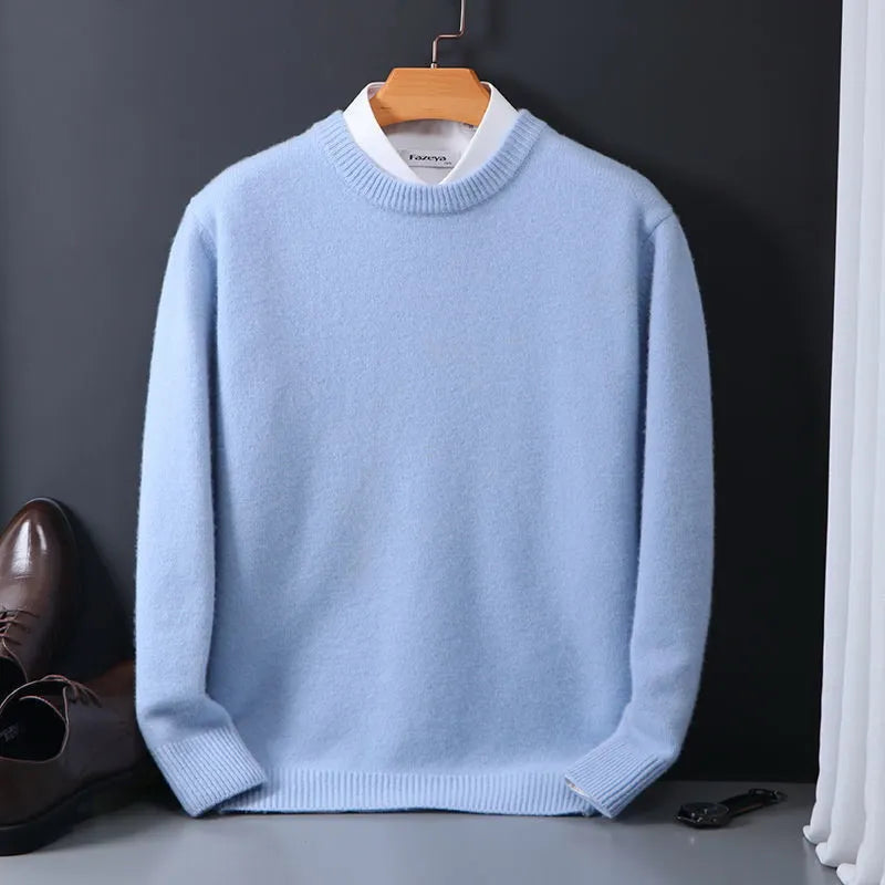 Pull homme en cachemire doux et chaud. Style classique et élégant.  Parfait pour l'hiver.