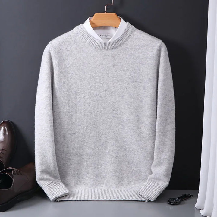 Pull homme en cachemire, doux et élégant. Coupe classique. Plusieurs couleurs.