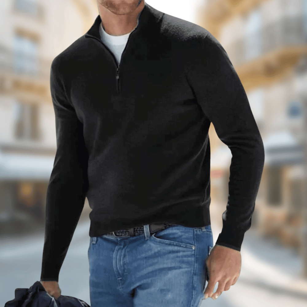 Chandail homme confortable pour l'automne, parfait pour le quotidien et la mode masculine. Style élégant décontracté.
