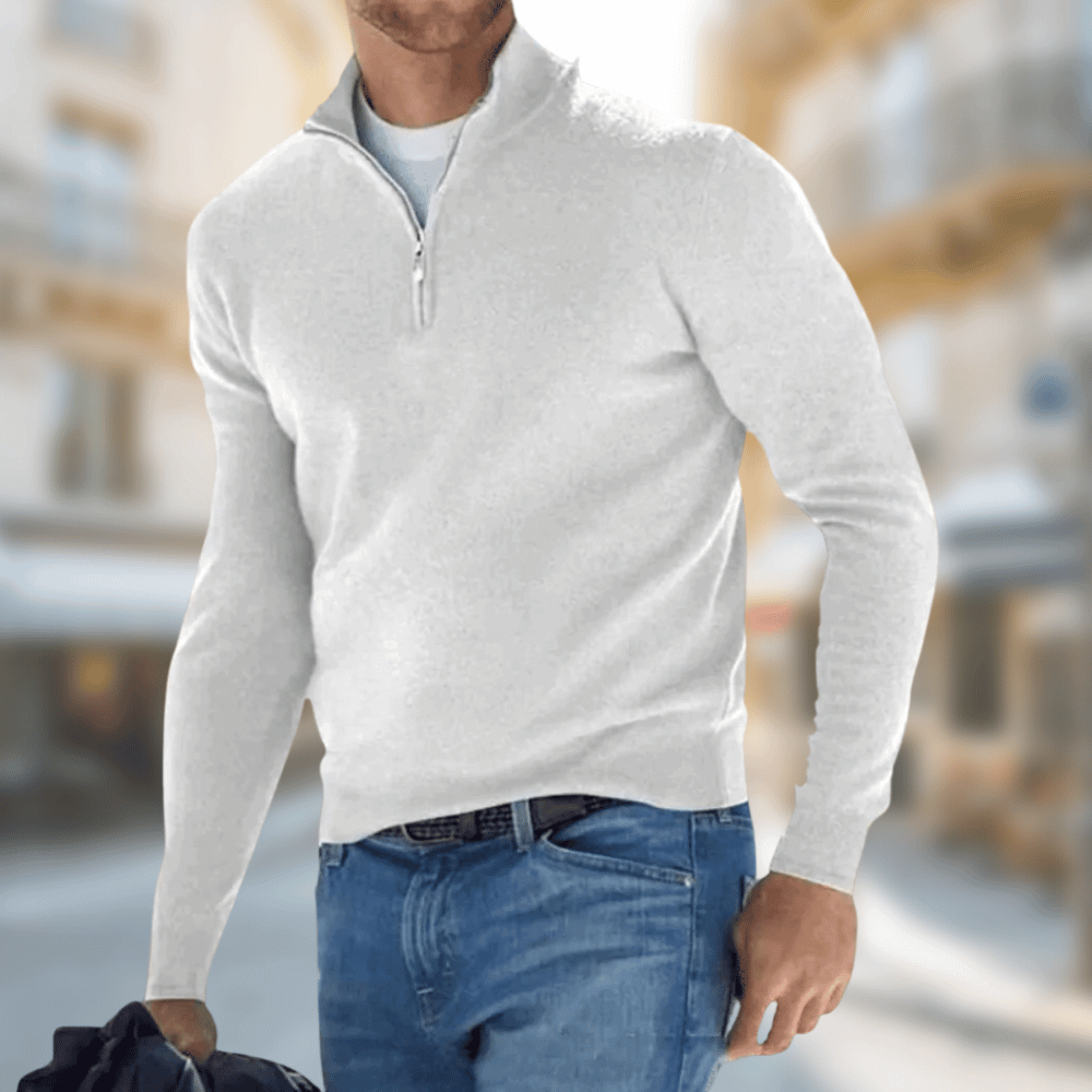 Chandail homme à col rond, élégant et confortable, vêtement automne idéal pour un style masculin polyvalent.