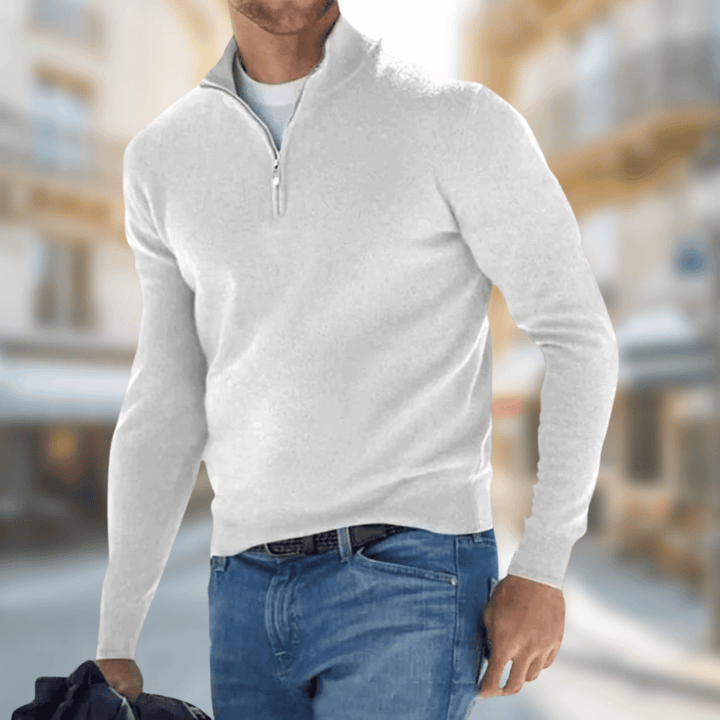 Chandail homme à col rond, élégant et confortable, vêtement automne idéal pour un style masculin polyvalent.