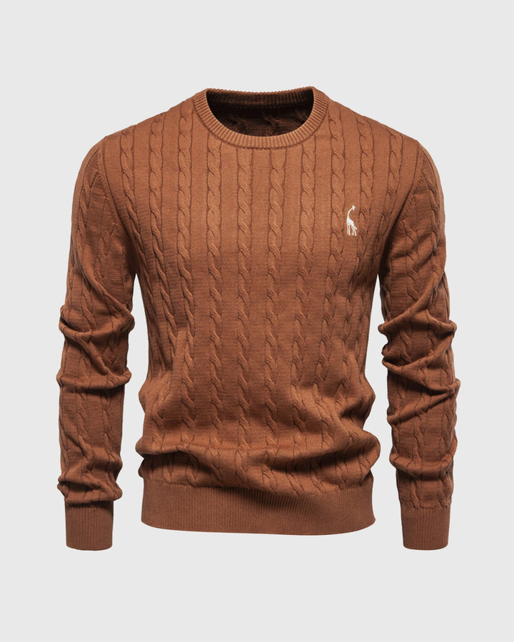 Style décontracté: pull homme tricoté torsadé noir, pour un confort optimal.