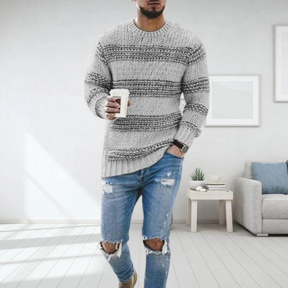 Chandail homme polyvalent, essentiel pour la mode masculine, confortable pour automne-hiver.
