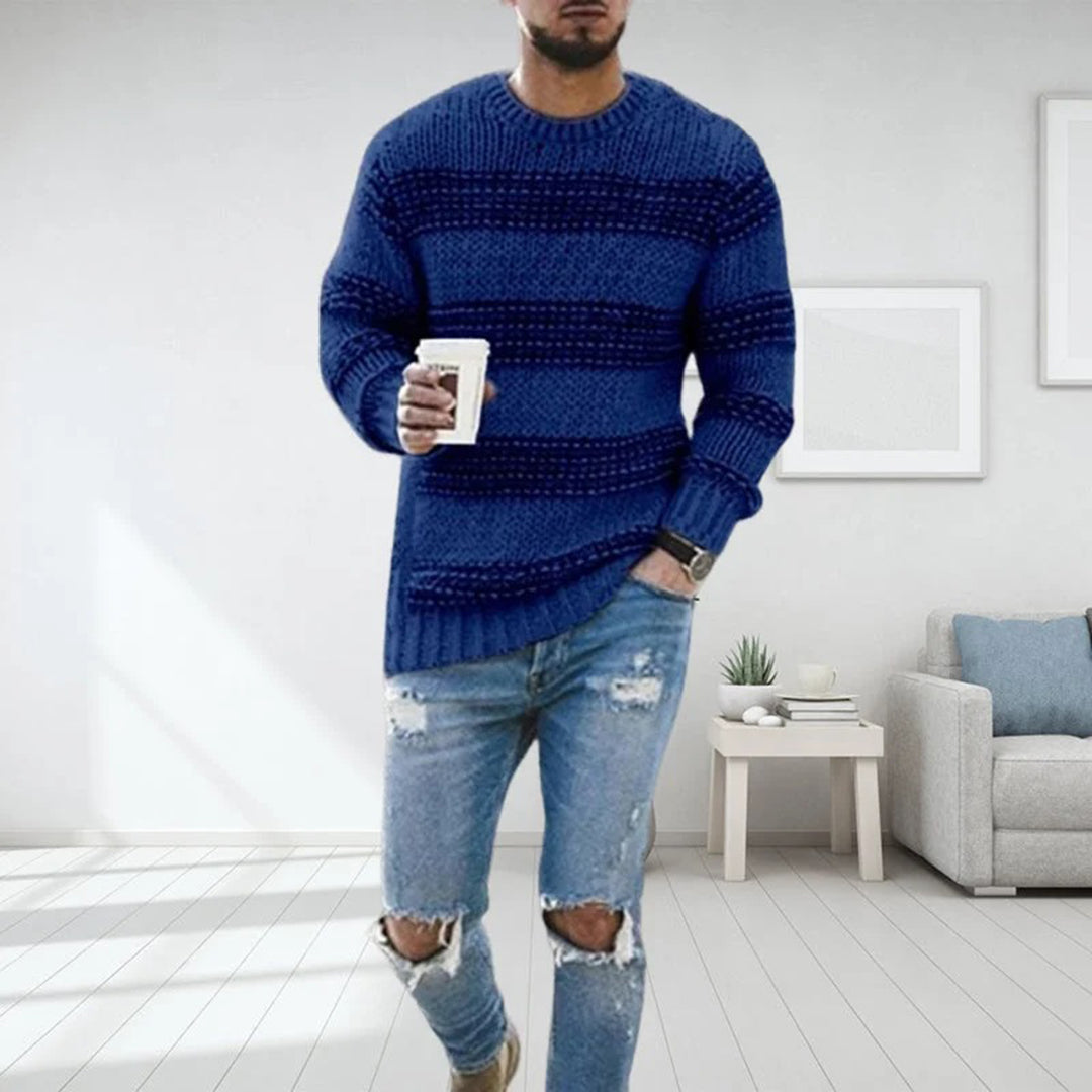 Pull doux et confortable pour homme, style moderne et décontracté, essentiel pour la garde-robe.