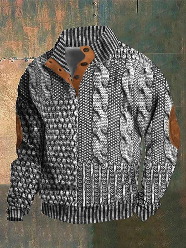 Pull homme tricoté chaud, polyvalent et confortable, idéal pour un look casual ou élégant en hiver. Mode masculine.