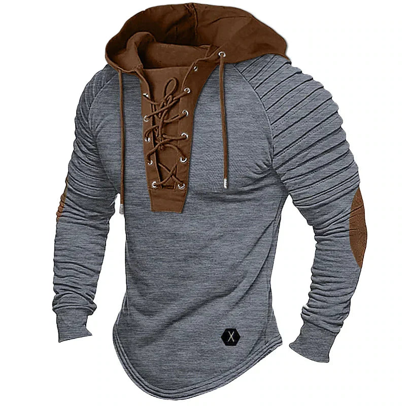 Pull homme gris classique, chaud et confortable pour l'hiver, vêtement décontracté élégant et moderne.