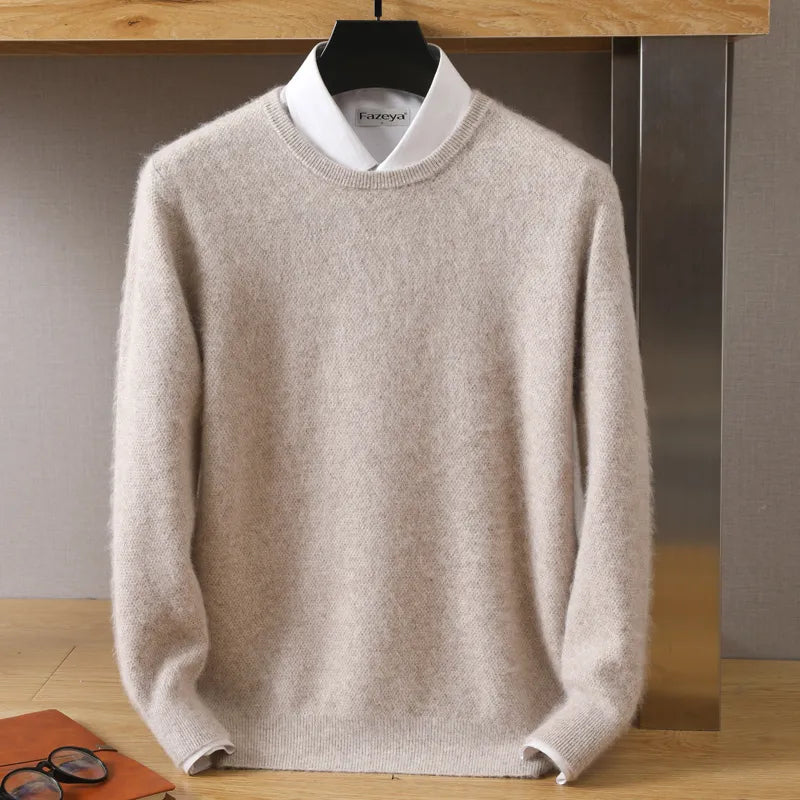 Vêtement femme chic: pull uni à col rond, polyvalent pour look décontracté ou élégant. Mode féminine intemporelle.