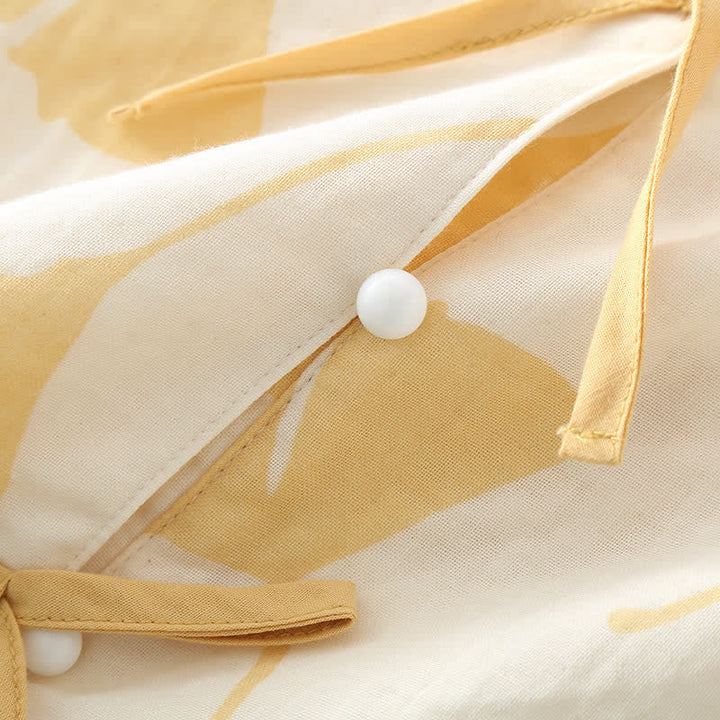 Loungewear femme ginkgo doux et chic. Ensemble 2 pièces parfait pour la détente et le bien-être à la maison.