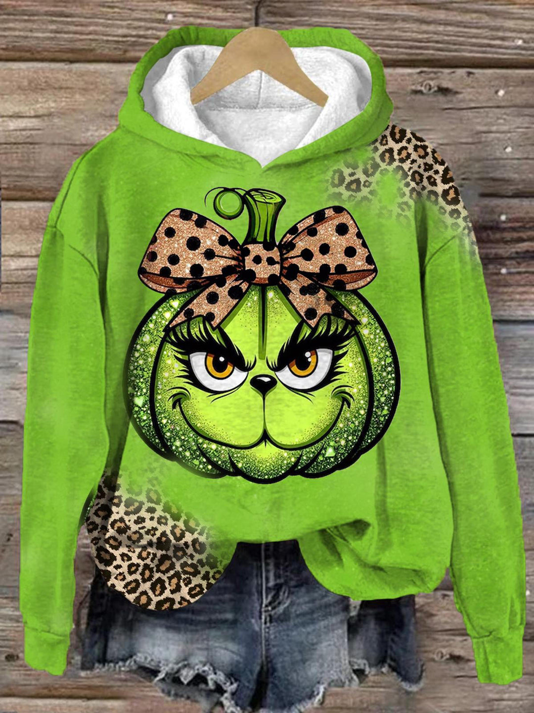 Leopard Funny Christmas Long Sleeve Top