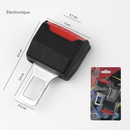 "Rallonges de ceinture de sécurité, lot de 2, offrant confort supplémentaire, vue détaillée avec matériaux plastique et métal