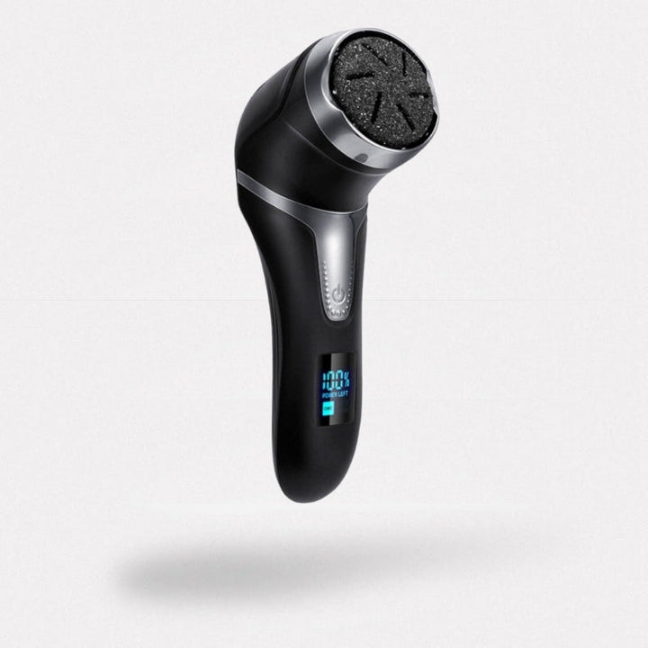 Râpe à pieds électrique blanche, rechargeable, douce pour la peau, élimine les callosités efficacement, soins pieds lisses.