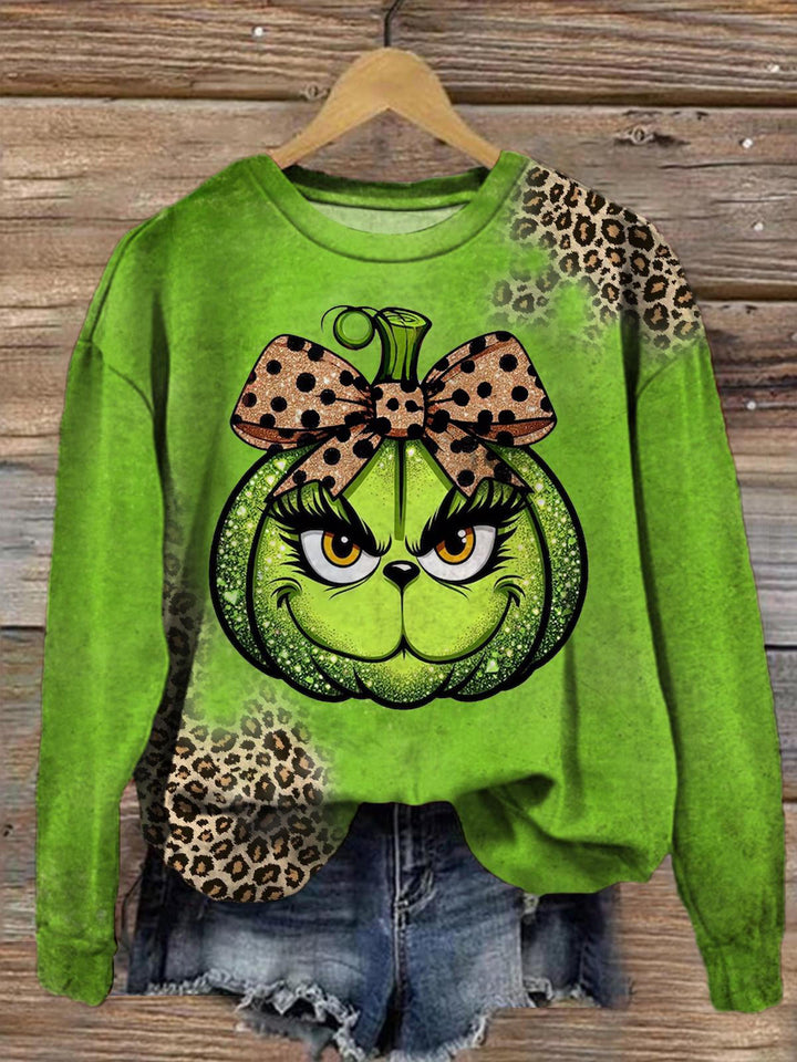 Leopard Funny Christmas Long Sleeve Top