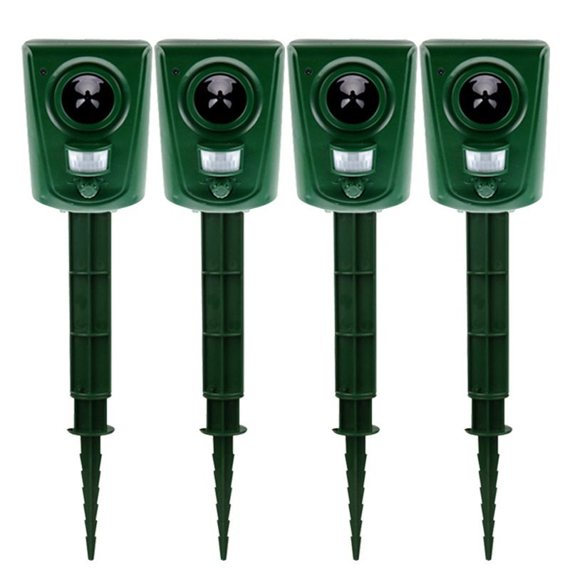 Répulsif chats ultrasons extérieur.  Protection jardin, discret et efficace.