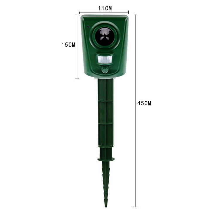 Répulsif chats ultrasons extérieur.  Protection jardin, discret et efficace.