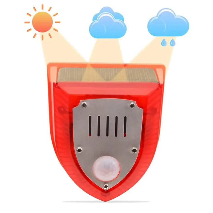 Répulsif solaire animaux: détecteur mouvement, lumière & son.  Sécurité extérieure, design discret.