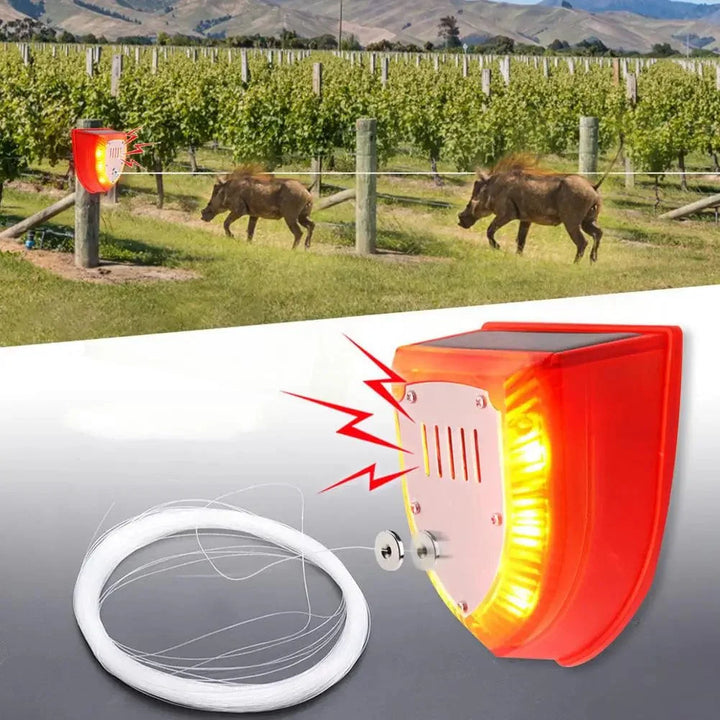 Répulsif solaire animaux: détecteur mouvement, lumière & son.  Sécurité extérieure, design discret.
