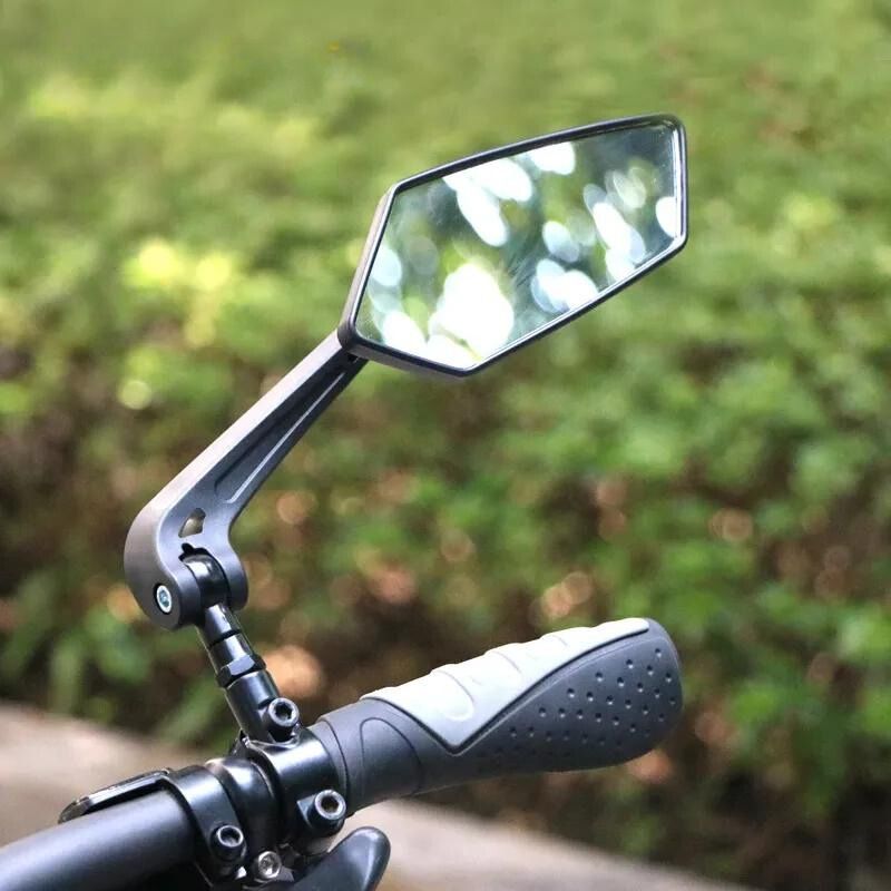 Rétroviseur vélo grand angle. Sécurité cycliste améliorée. Vision large. Montage facile.