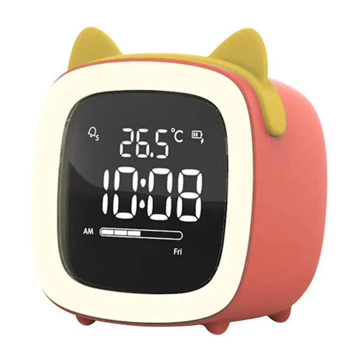 Réveil LED mignon lapin, veilleuse enfant avec affichage numérique. Parfait pour la chambre.