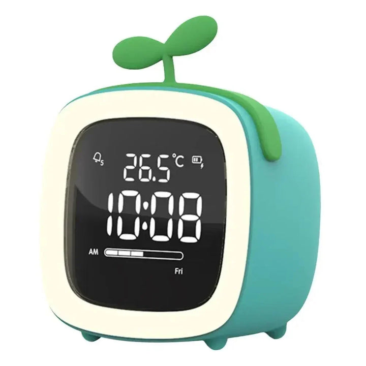 Réveil mignon lapin LED, veilleuse numérique pour enfants. Décoratif et fonctionnel.