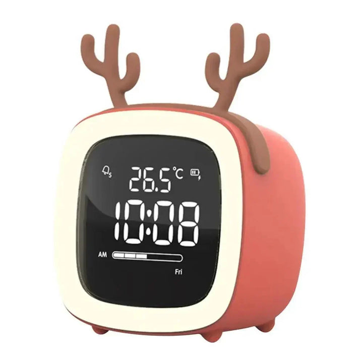 Réveil LED cerf, veilleuse enfant numérique. Décoratif et portable pour chambre d'enfant.