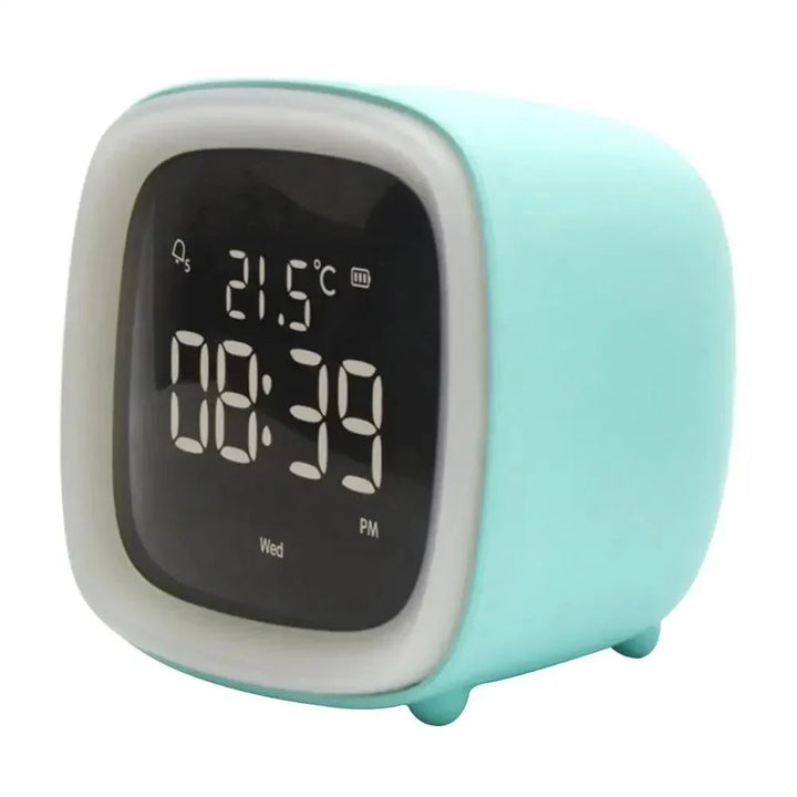 Réveil numérique LED, veilleuse lapin pour enfant. Portable, mignon et pratique.