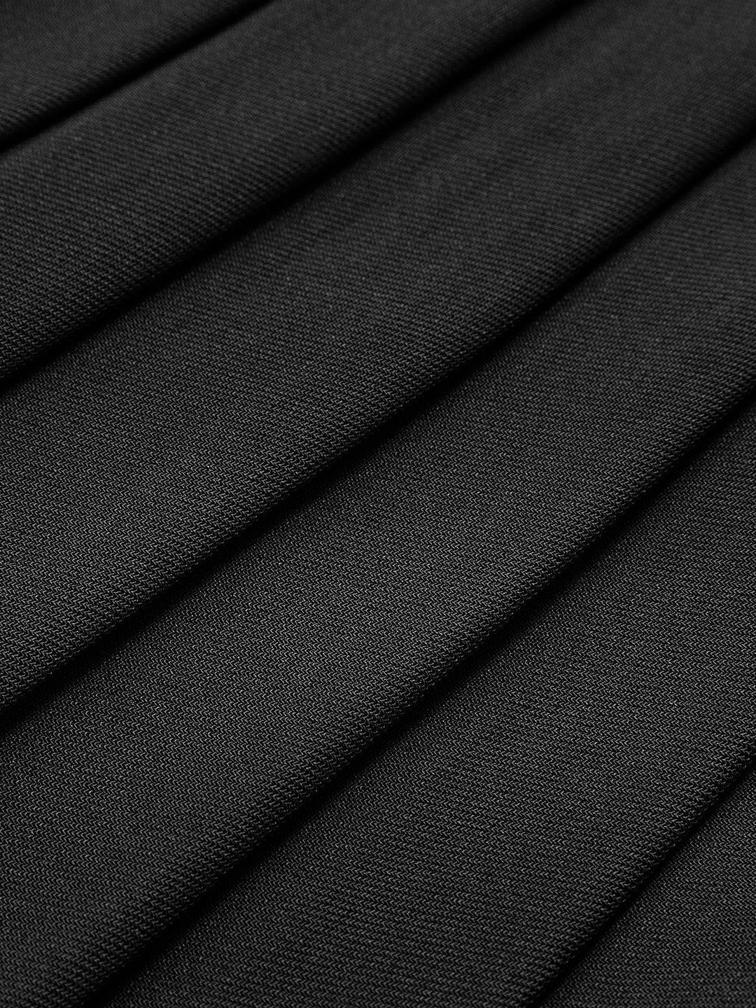 "Robe blazer sans manches, col à revers, jupe plissée, couleur unie, élégante et classique pour tenue chic et formelle."