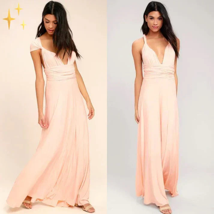 Magnifique robe de soirée cache-cœur Selma pour femme, ajoutant une touche d'élégance à votre style.