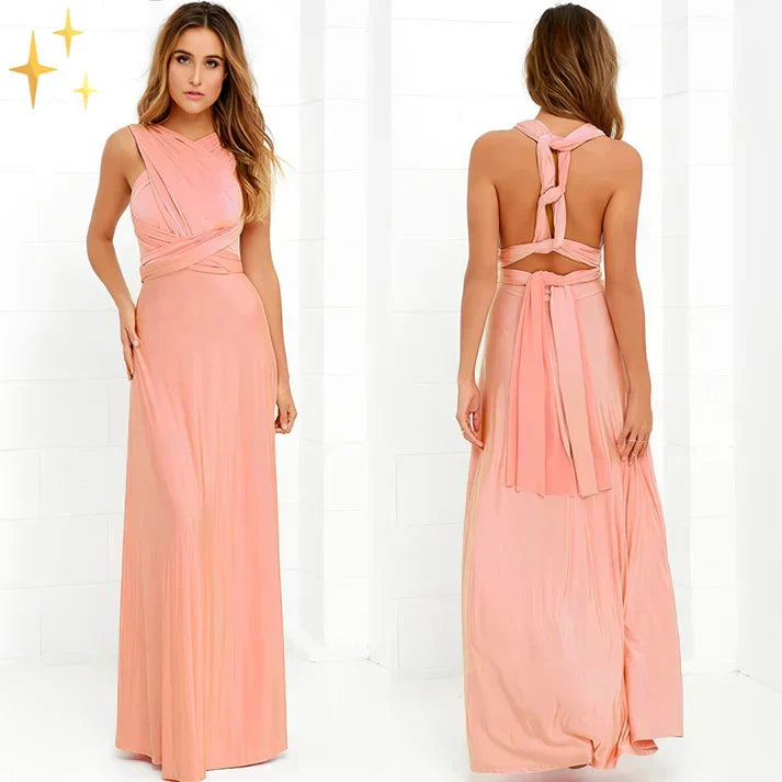 Robe Selma cache-cœur en détail, mettant en valeur son design élégant et sa polyvalence mode féminine.