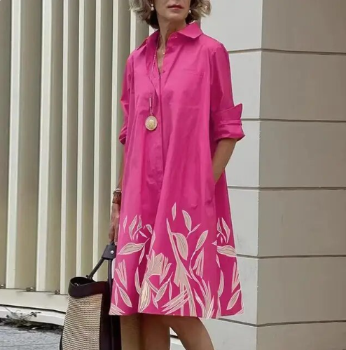 "Robe chemise unie pour femme, élégante et confortable, de couleur noire, taille S-2XL, adaptée à toutes occasions."