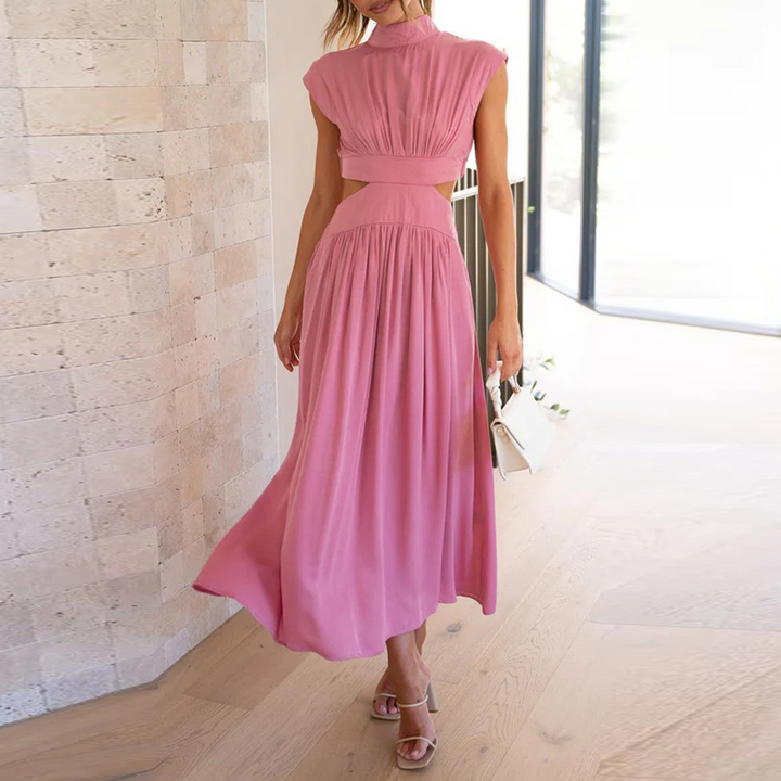 Robe femme extensible, tissu doux. Idéale pour cocktail, tenue décontractée ou semi-formelle, mode élégante.