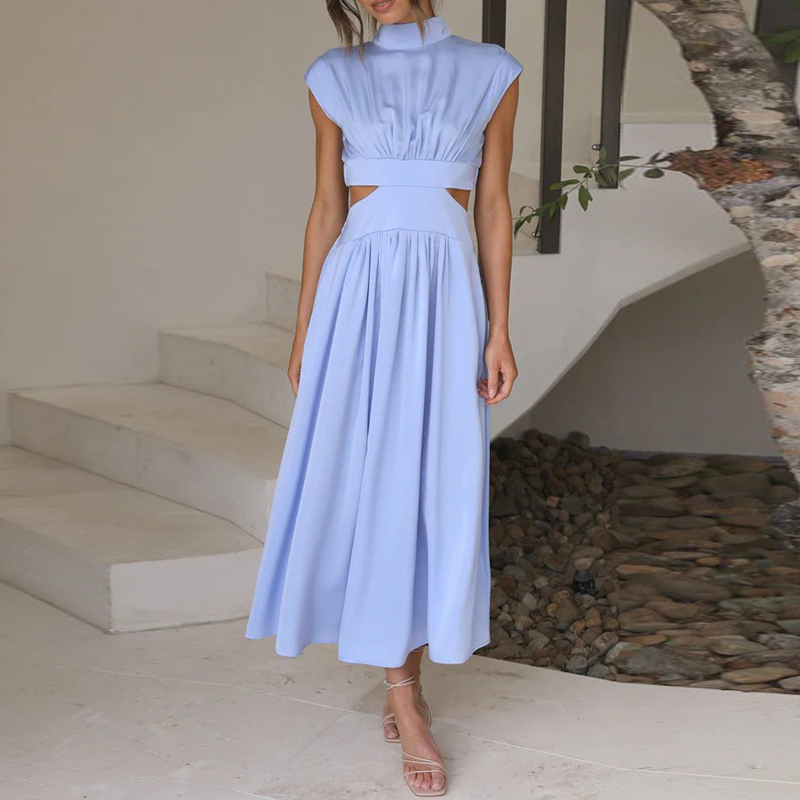 Robe cocktail femme polyvalente. Douce, extensible, confortable pour tenue semi-formelle ou décontractée d'été.