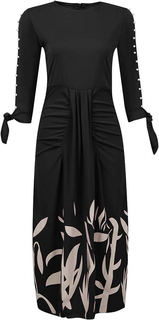Détail de l'imprimé floral sur la robe de cocktail femme, couleurs vives et design unique.